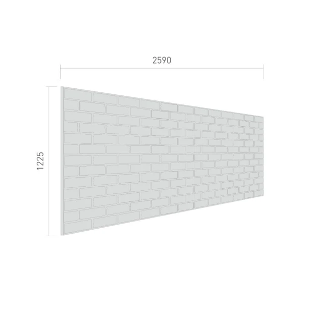 Staggered Brick · SerFibro Textured & Calibrated Fibre Cement Boards (12 Models) — 1225 × 2590 mm
