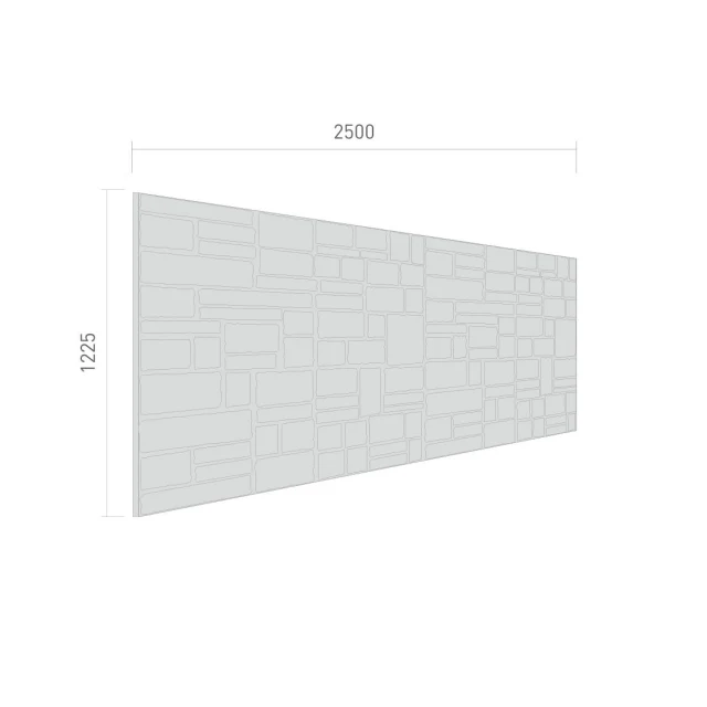 Panneau Fibres-Ciment Texture Pierre Mixte SerFibro — 1225 × 2500 mm