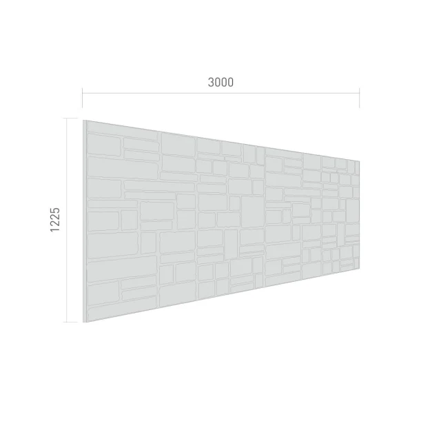 Panneau Fibres-Ciment Texture Pierre Mixte SerFibro — 1225 × 3000 mm