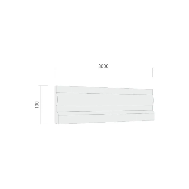 SerFibro PS-01 Fibre Cement Window Jamb Profile (100 mm) — 100 × 3000 mm