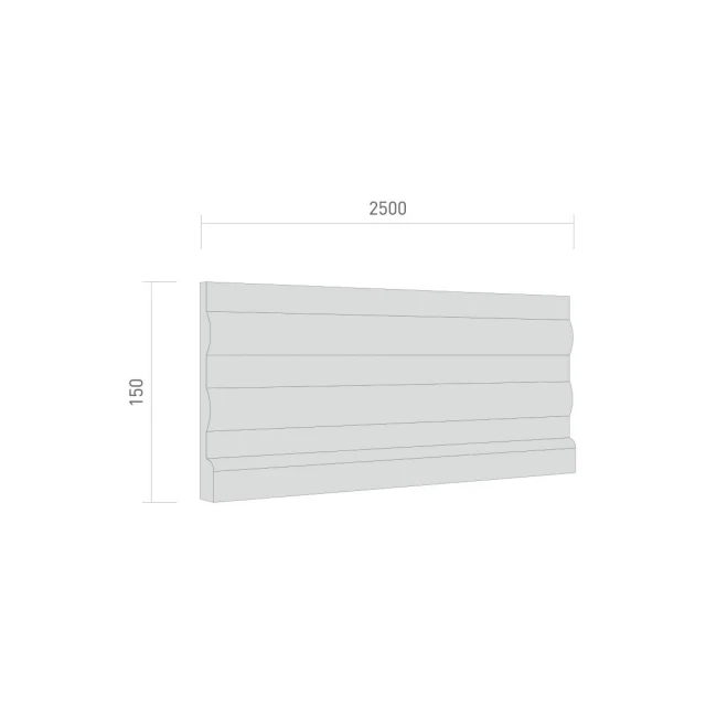 SerFibro PS-03 Fibre Cement Window Jamb Profile (150 mm) — 150 × 2500 mm