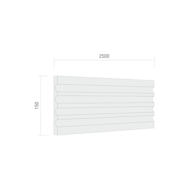 SerFibro PS-04 Fibre Cement Window Jamb Profile (150 mm) — 150 × 2500 mm