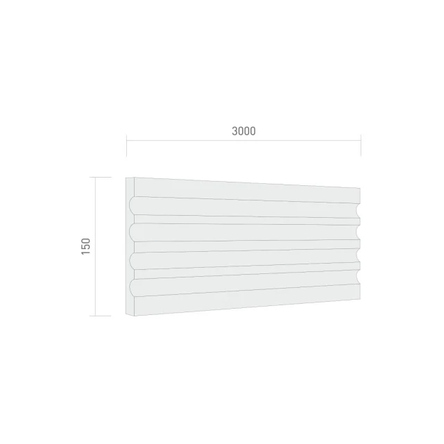 SerFibro PS-04 Fibre Cement Window Jamb Profile (150 mm) — 150 × 3000 mm