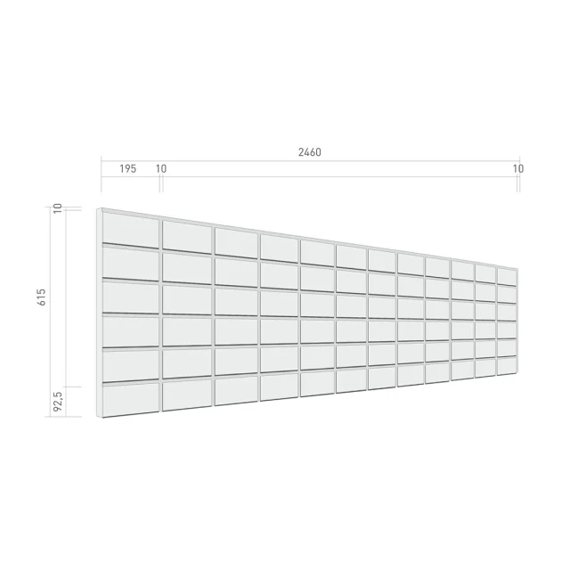SerFibro Small Block Stone Fibre Cement Panel (6×12 Grid) — 92,5×195 - 615 × 2460 mm