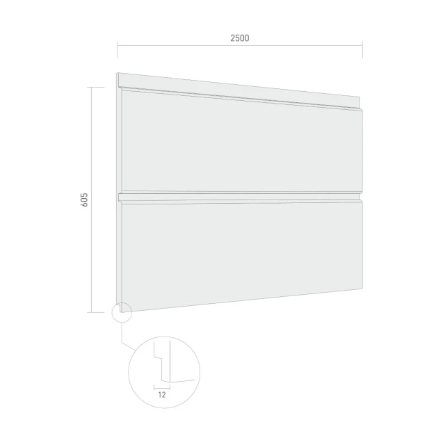 SerFibro Type-01 New-Generation Grooved Fibre Cement Board — 275 - 605 × 2500 mm
