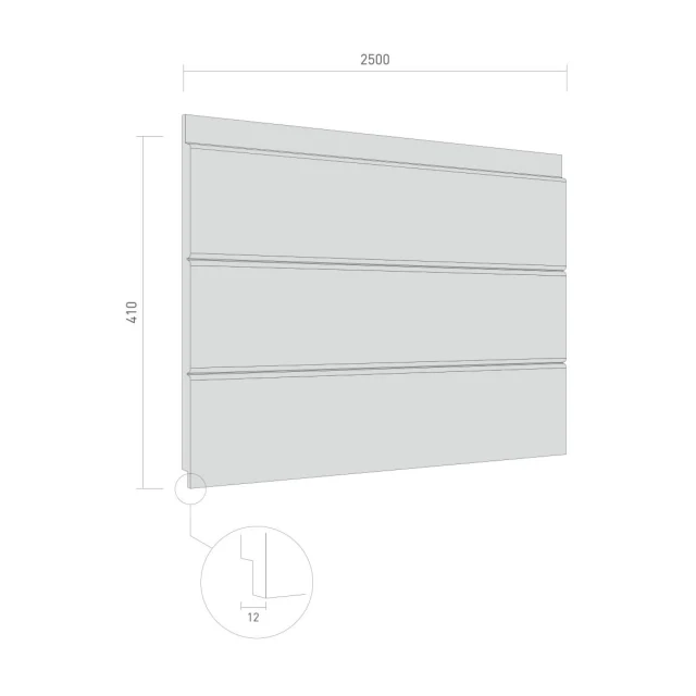 SerFibro Typ-02 Neue Generation Genutet Faserzementplatte — 375 - 410 × 2500 mm