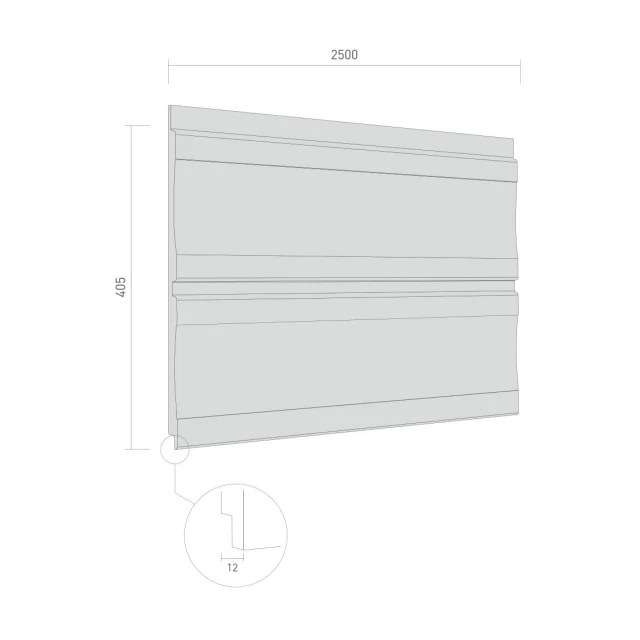 SerFibro Type-03 New-Generation Grooved Fibre Cement Board — 175 - 405 × 2500 mm