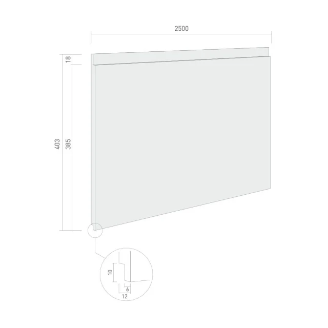 SerFibro Type-D Grooved Fibre Cement Board — 385 - 403 × 2500 mm