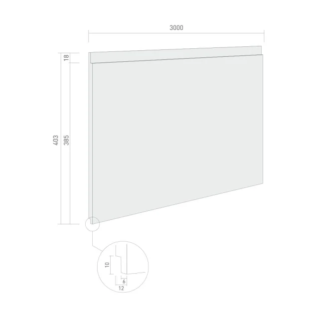 SerFibro Type-D Grooved Fibre Cement Board — 385 - 403 × 3000 mm