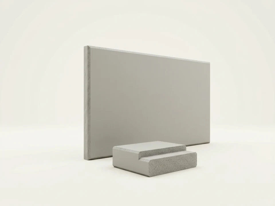Panneau fibres-ciment homogène SerFibro LightBoard sans voile de surface pour intérieur et façade sèche