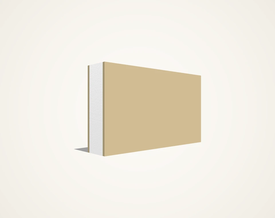 SerFibro Panel Smooth 3-layer insulated fibre cement composite wall panel (1250 × 2500 / 3000 mm, 60 / 80 / 100 mm)