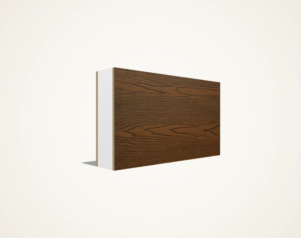SerFibro Panel Textured 3-layer insulated fibre cement wall panel in Cedar, Walnut, Natural Stone, Decorative Stone and Slate Stone reliefs (1250 × 2500 mm, 60–100 mm)
