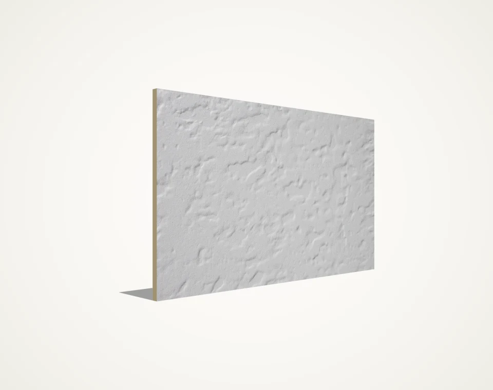 Stone-textured fibre cement facade board with natural cleft rock relief (TX-ST series)