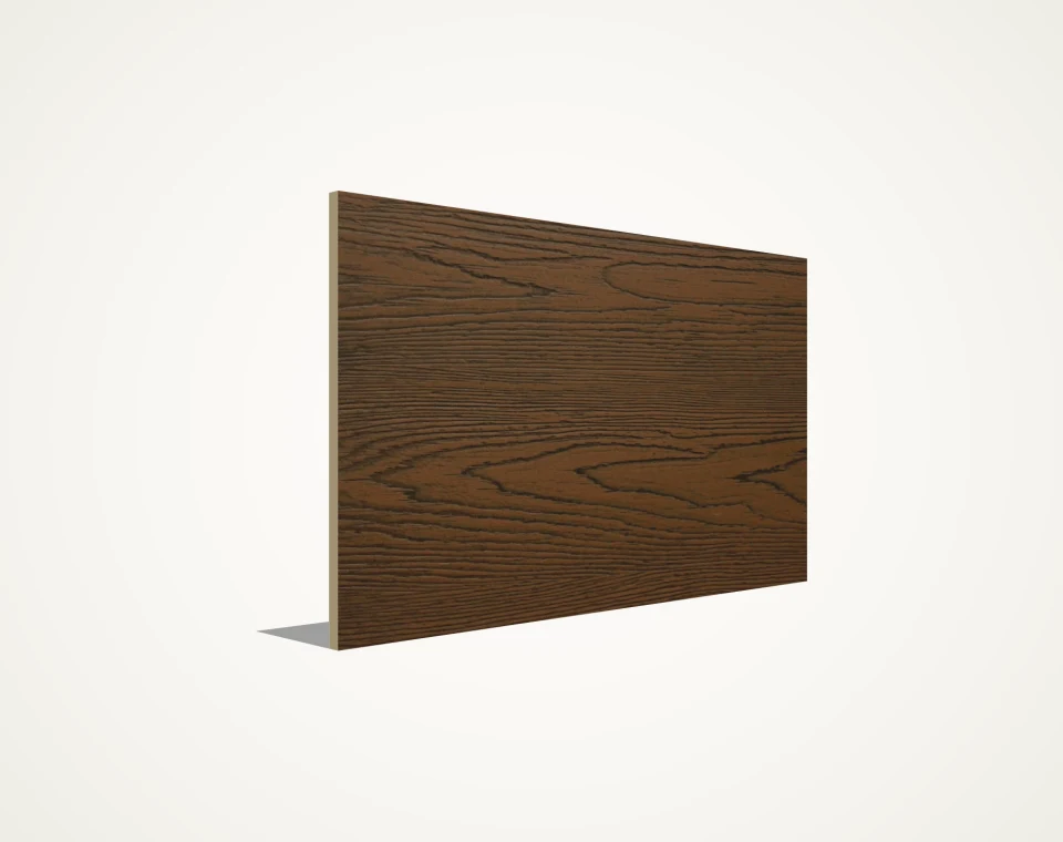 Wood-textured fibre cement board showing directional timber grain relief (TX-WD-01 / TX-WD-02)